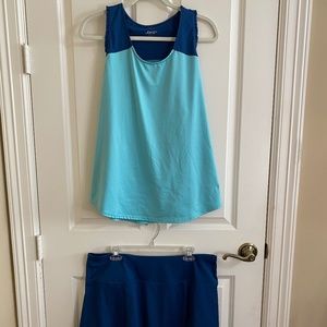 Jofit Blue turquoise SET X Large Womens Stretchy Golf Tennis Pickleball Skort